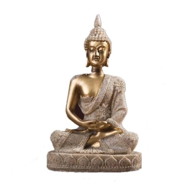 Dharma Bronze Sandstone Buddha Statue