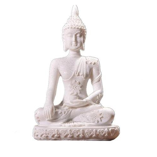 Dharma White Clay Buddha Statue