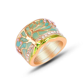 Opal Lucky Tree of Life Ring - Dharmic Buddha Power