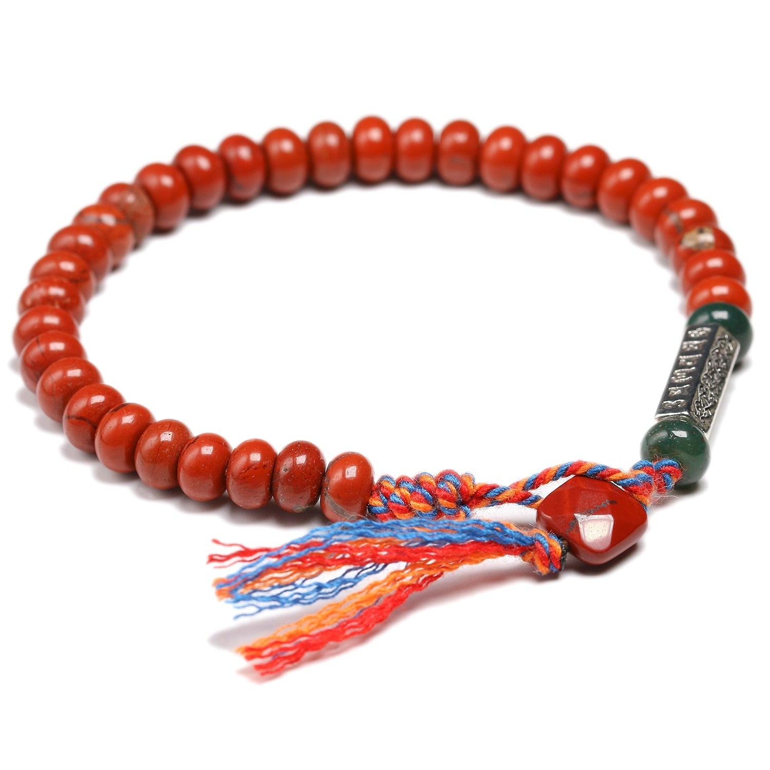 Men's Natural Red Jasper Bracelet - Dharmic Buddha Power