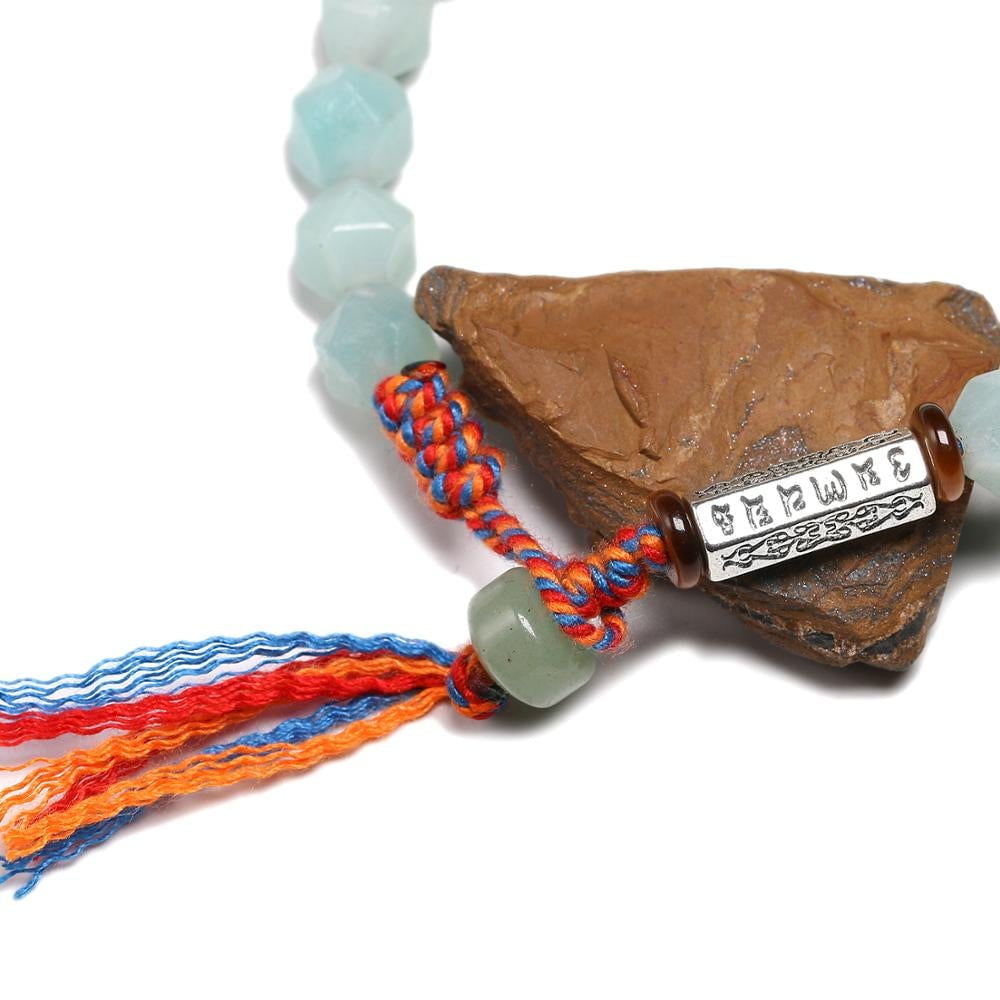 Men's Amazonite Beads Bracelet - Dharmic Buddha Power