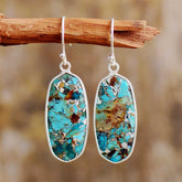 Intense Natural Turquoise Earrings