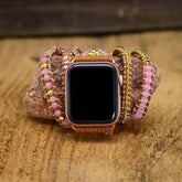Love Rose Quartz Apple Watch Strap - Dharmic Buddha Power