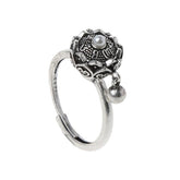 Stainless Steel Buddhist Spinning Anxiety Ring - Dharmic Buddha Power