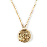 Gemini - Vintage Gold Zodiac Necklace - Dharmic Buddha Power