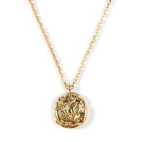 Pisces - Vintage Gold Zodiac Necklace