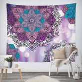 Purple Classical Flower Mandala Tapestry - Dharmic Buddha Power