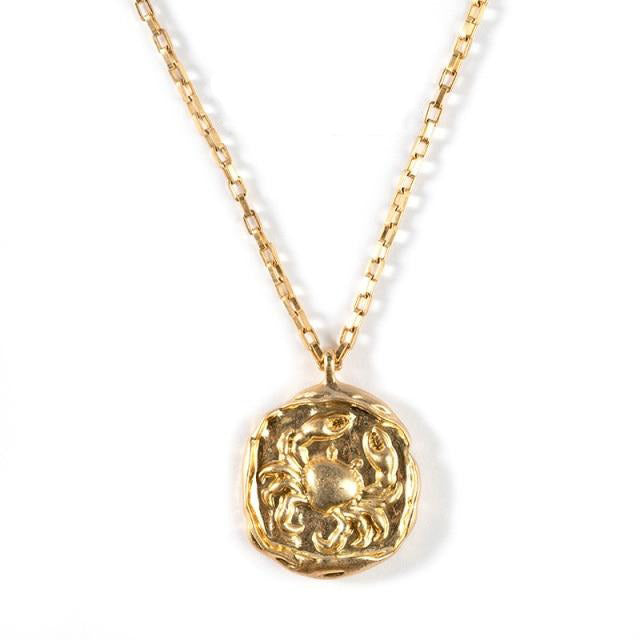 Cancer - Vintage Gold Zodiac Necklace